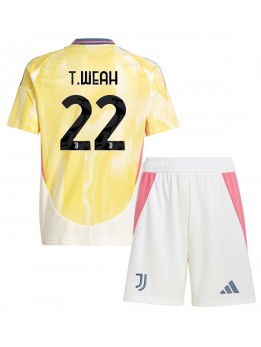 Juventus Timothy Weah #22 Dječji Gostujuci Dres kompleti 2024-25 Kratak Rukavima (+ kratke hlače)